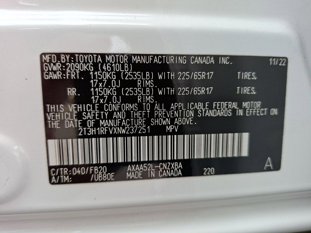 2022 Toyota RAV4 LE