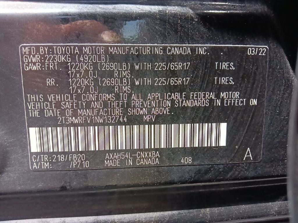 2022 Toyota RAV4 Hybrid LE