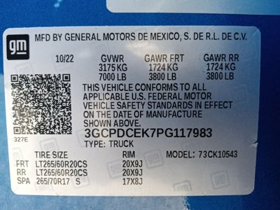 2023 Chevrolet Silverado 1500 Custom Trail Boss