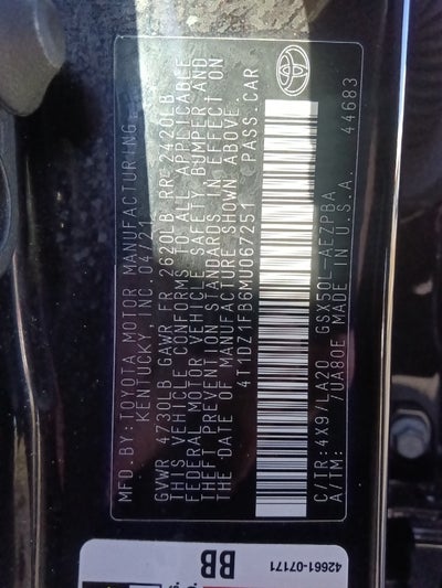 2021 Toyota Avalon Limited