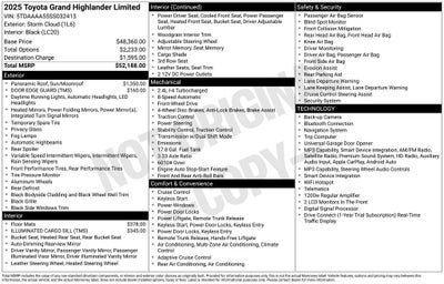2025 Toyota Grand Highlander Limited