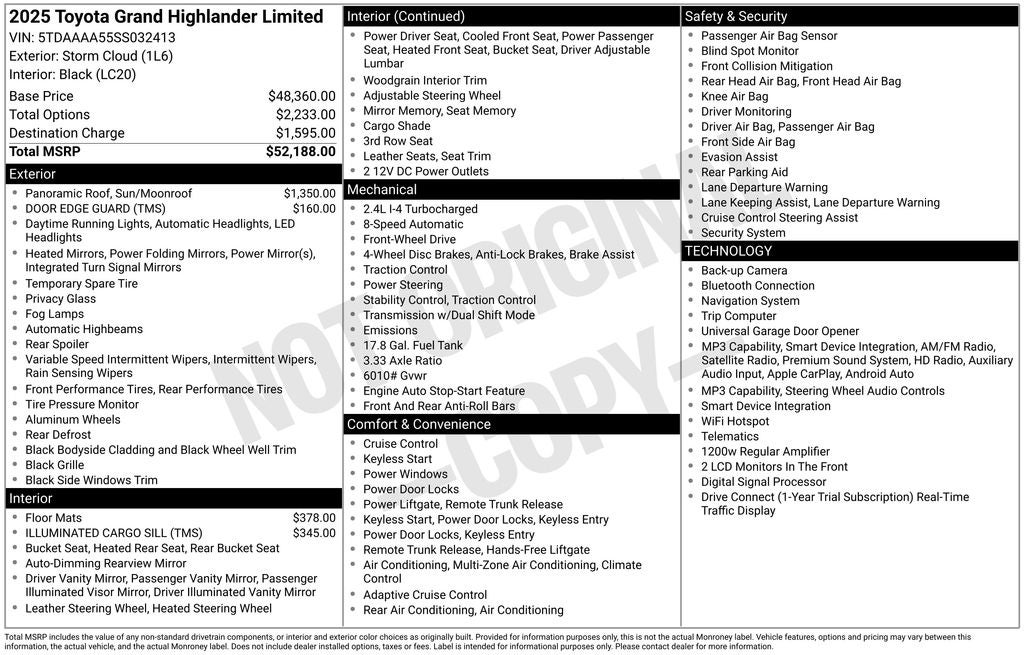 2025 Toyota Grand Highlander Limited