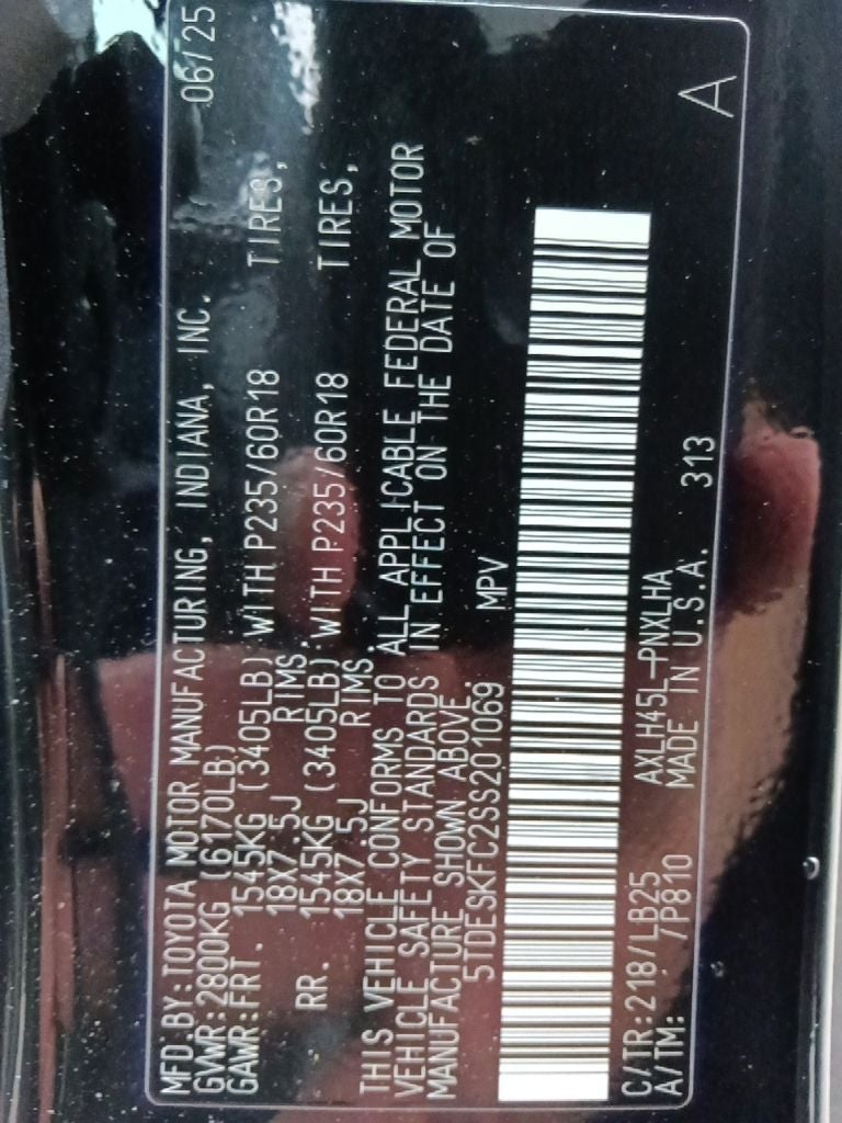 2025 Toyota Sienna Platinum 7 Passenger