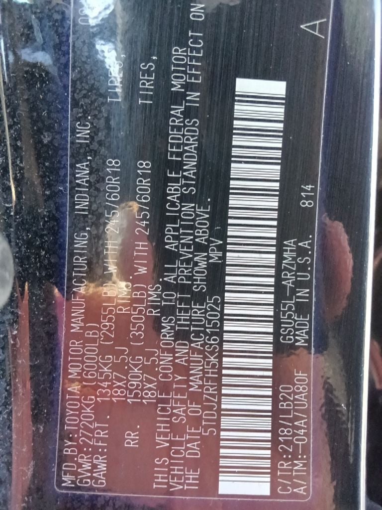 2019 Toyota Highlander XLE
