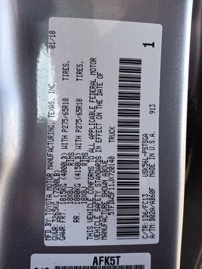 2018 Toyota Tundra SR5