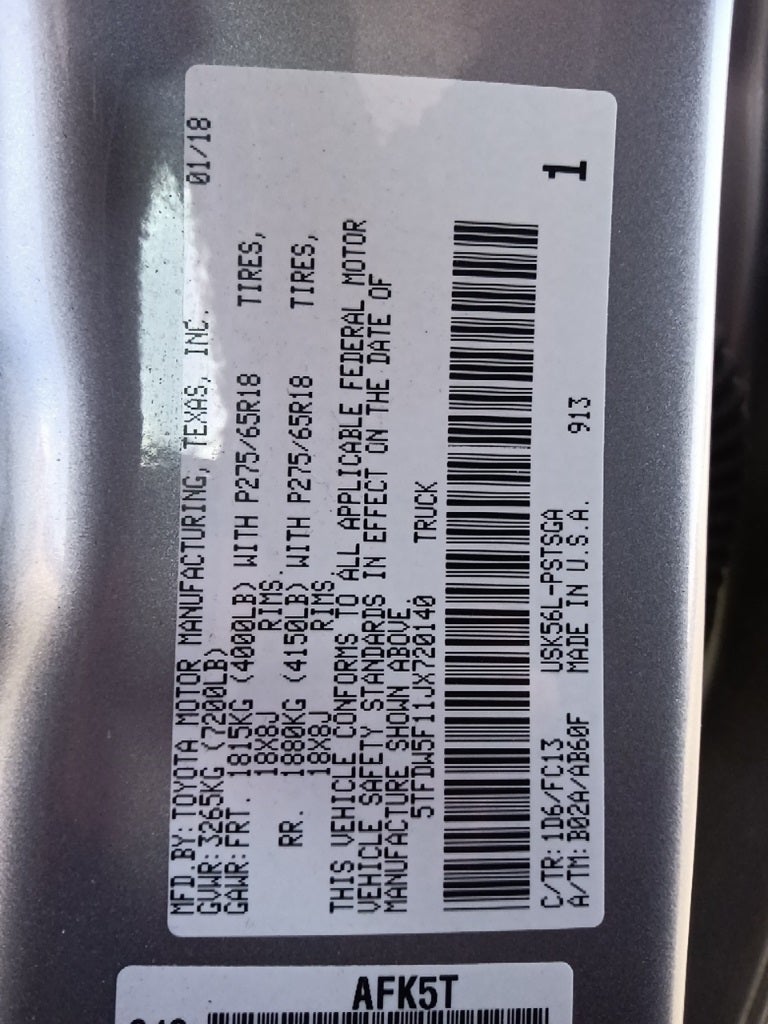 2018 Toyota Tundra SR5