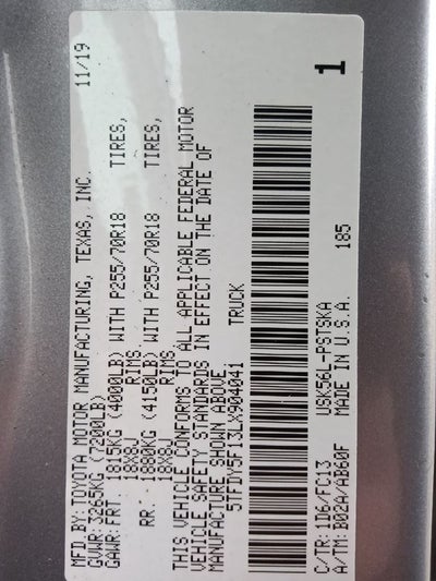 2020 Toyota Tundra SR5