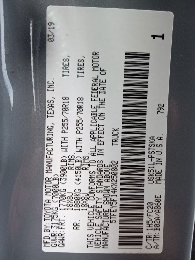 2019 Toyota Tundra SR5 CrewMax