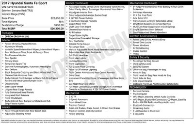 2017 Hyundai Santa Fe Sport 2.4 Base