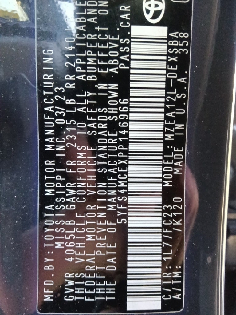 2023 Toyota Corolla SE