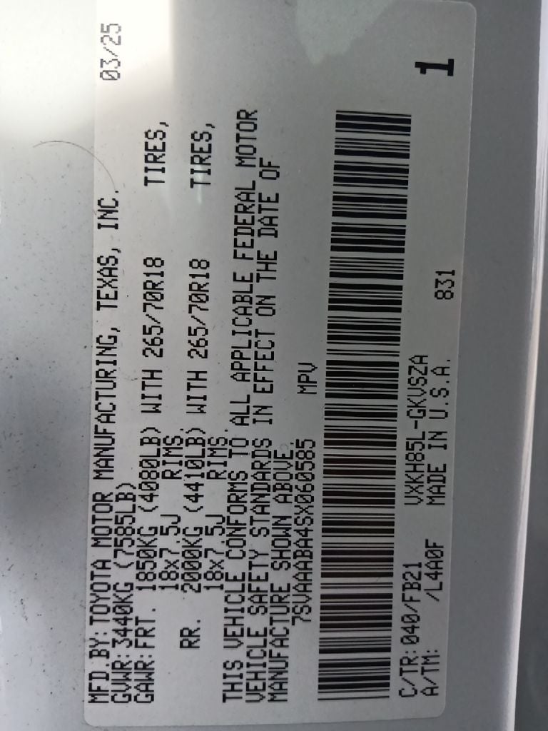 2025 Toyota Sequoia SR5