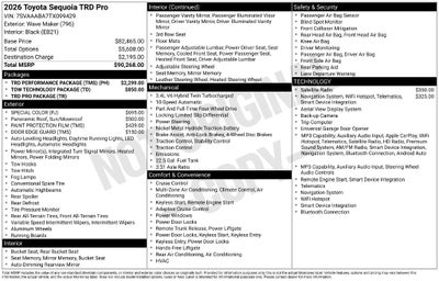 2026 Toyota Sequoia Base