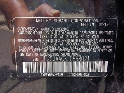 2018 Subaru Forester 2.5i