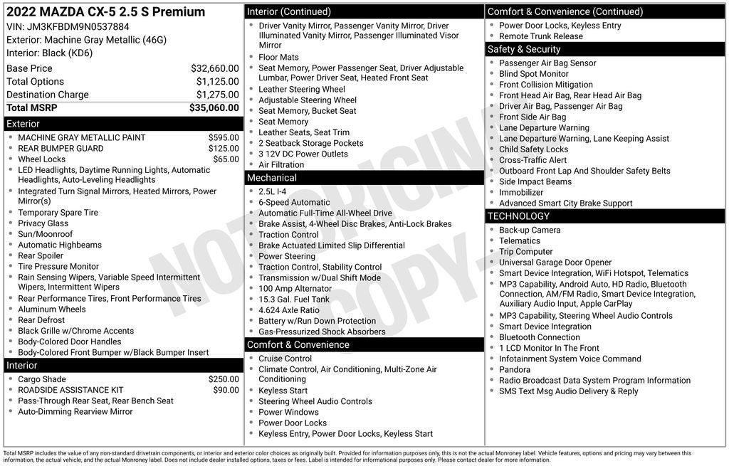 2022 Mazda Mazda CX-5 2.5 S Premium Package