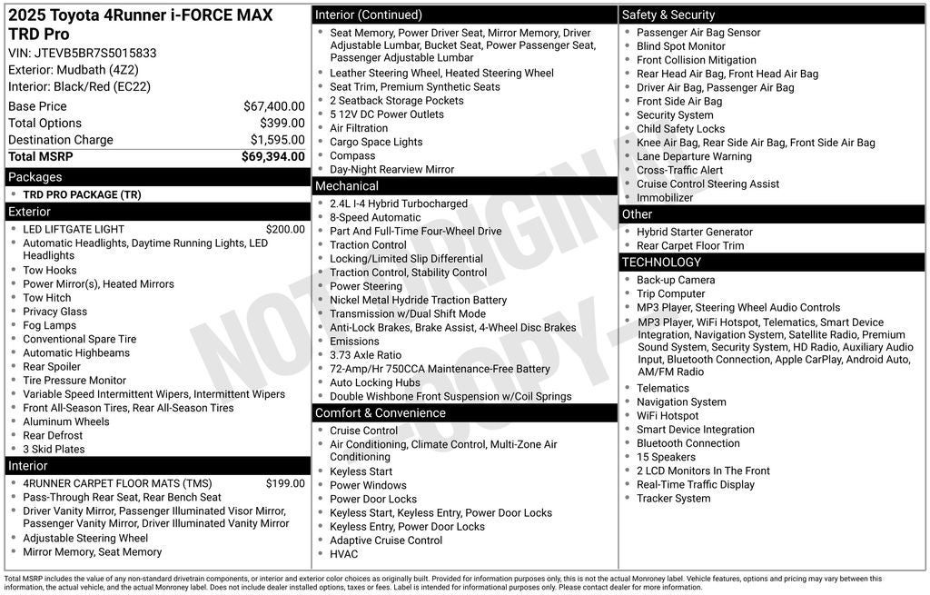 2025 Toyota 4Runner i-FORCE MAX Hybrid TRD Pro